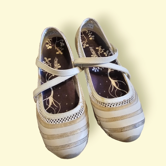 Skechers Leather and Textile Mary Janes Flats Shoes Size 8.5 - Picture 3 of 7